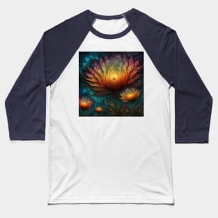 Mystical Bohemian Flowers Baseball T-Shirt